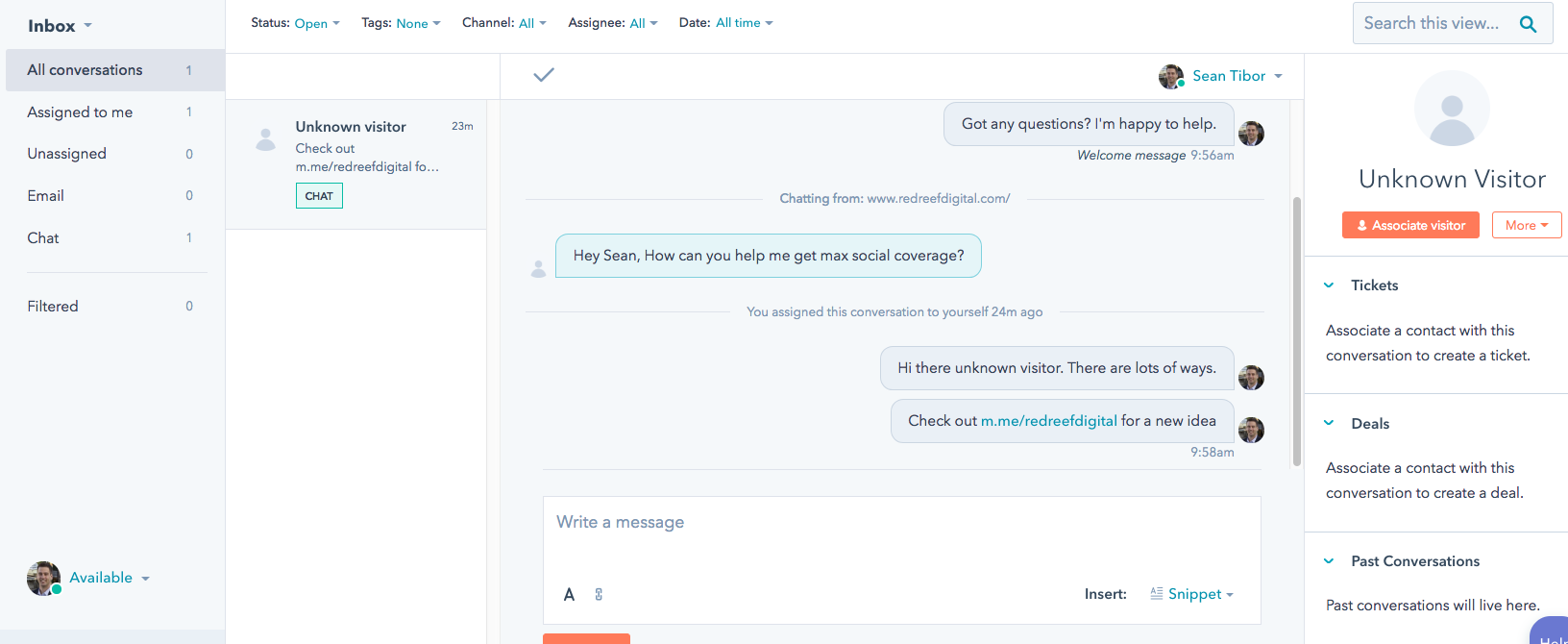 First Impressions of the New Hubspot Conversations Tool